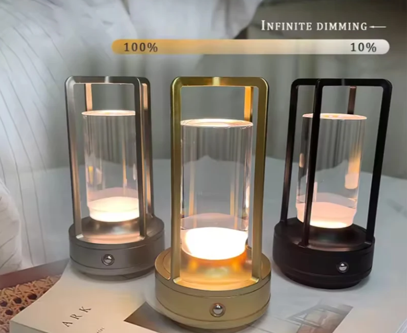 LumiCrystal Touch LED Crystal Table Lamp – Rechargeable Ambient Lamp with Elegant Crystal Effect