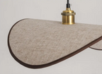 Wabi-Sabi Pendant Light with Fabric Shade – Japandi Retro Ceiling Lamp | Warm Ambient Interior Lighting