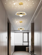 Celestira Projection Ceiling Light – Moon & Star LED Ceiling Lamp | Atmospheric Interior Lighting for Modern Spaces