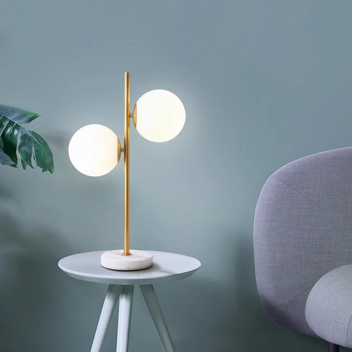 Dorii Nordic Table Lamp – Scandinavian Designer Lighting | Minimalist Glass &amp; Metal Table Lamp