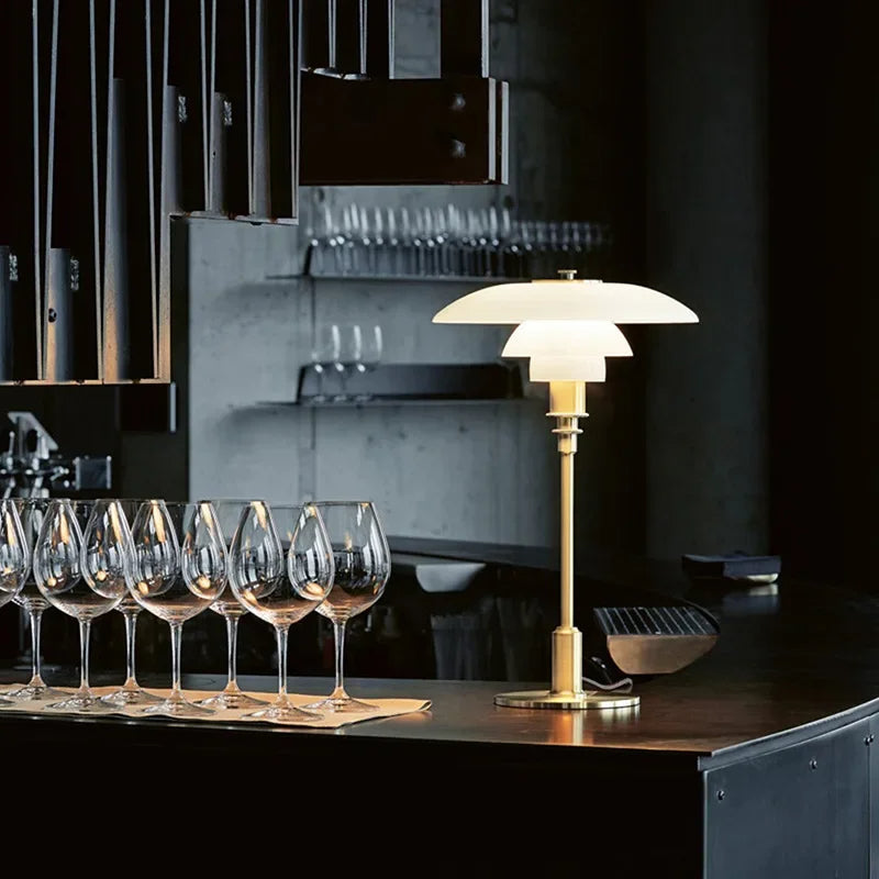 NordHaven Glass Table Lamp – Scandinavian Designer Lighting | Modern Ambient Lamp for Elegant Interiors