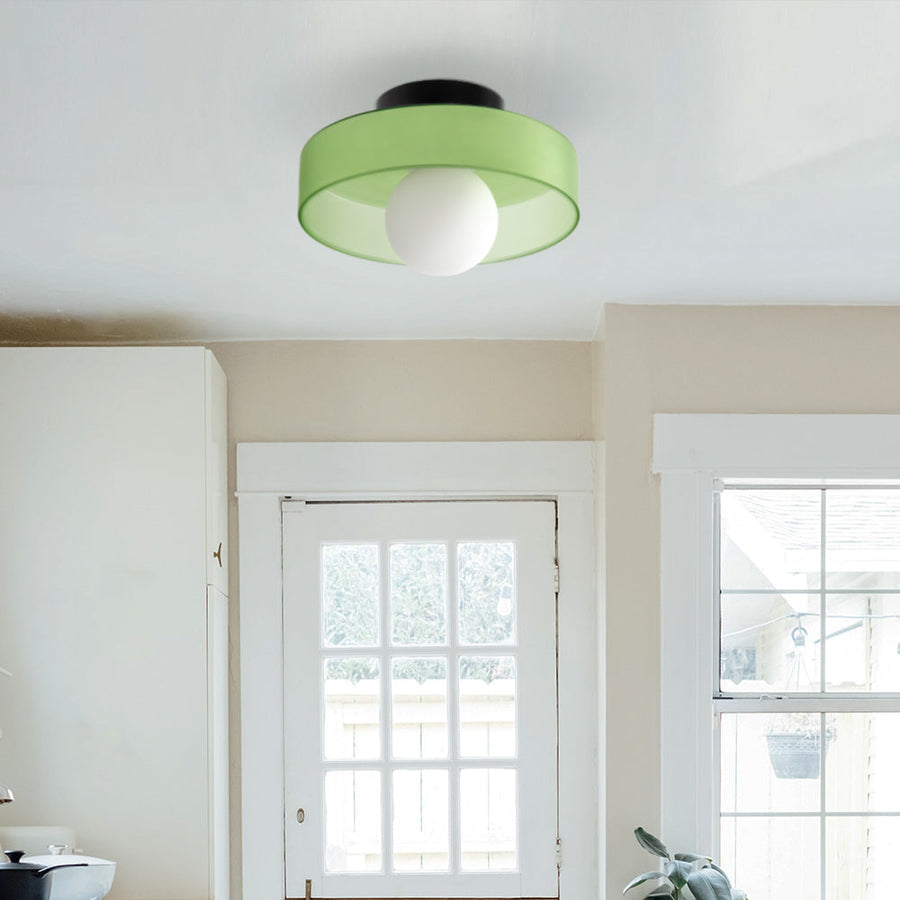 Orbessa Round Ceiling Light – Modern Glass Flush Mount Lamp | Minimalist Interior Lighting for Contemporary Spaces
