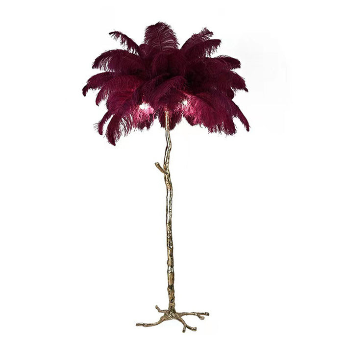 Nordic Ostrich Feather Floor Lamp – Luxury Statement Lighting with Soft Ambient Glow