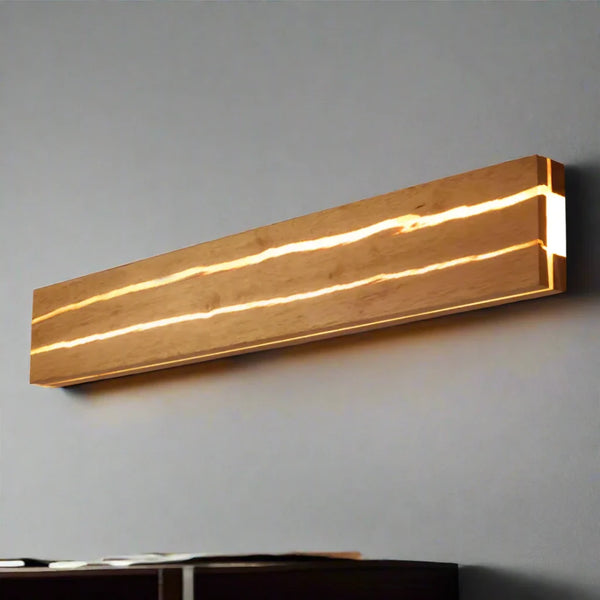 TimberCrevice LED Wall Light – Sculptural Wood Effect Sconce | Contemporary Organic Accent Lighting