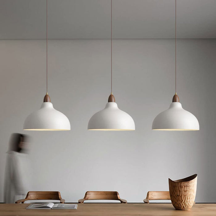 Scandinavian Wood Pendant Light – Modern Nordic Ceiling Lamp | Minimalist Ambient Interior Lighting
