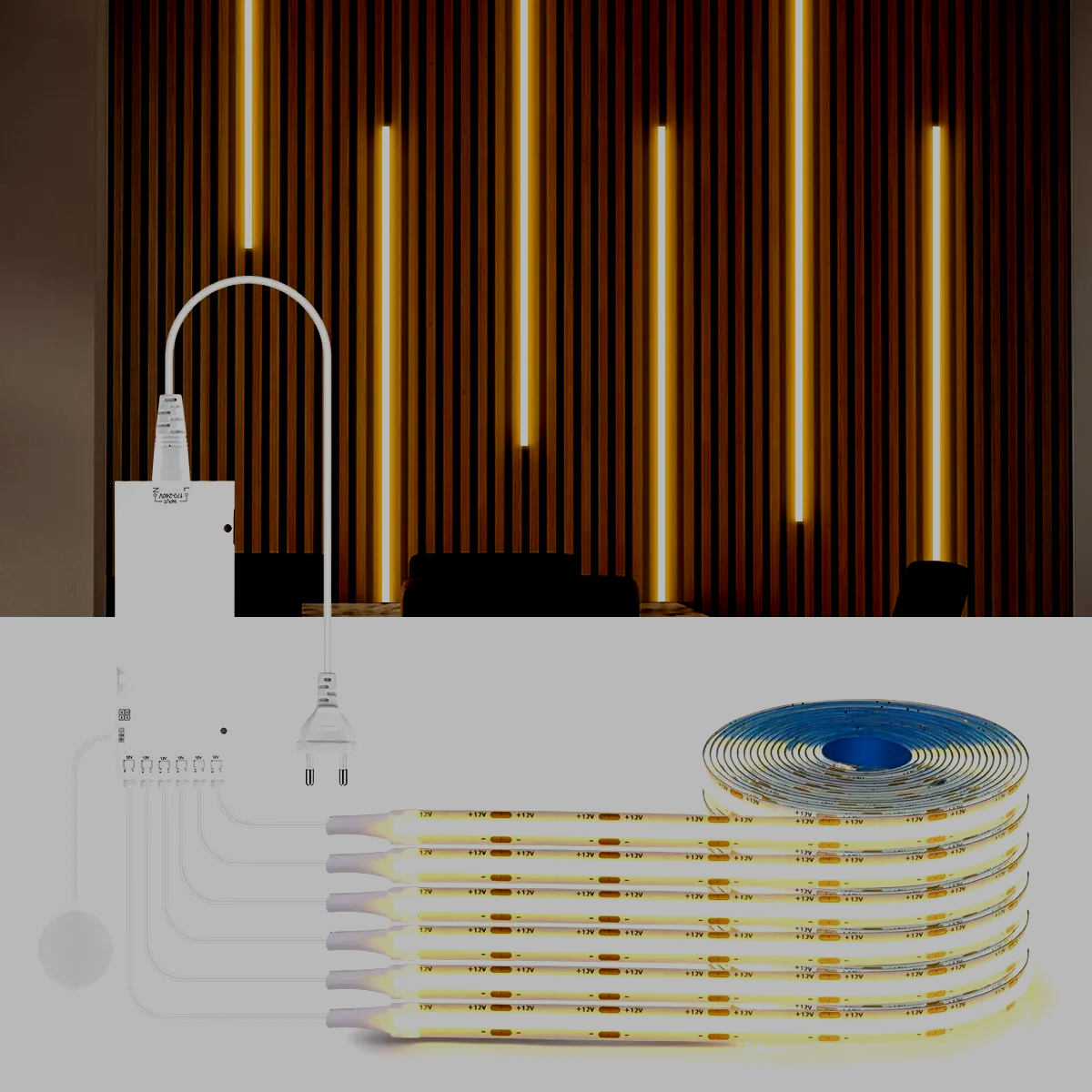 AcoustiGlow LED Wall Light – Dimmable Acoustic Panel Lighting | Modern COB Ambient Wall Lamp