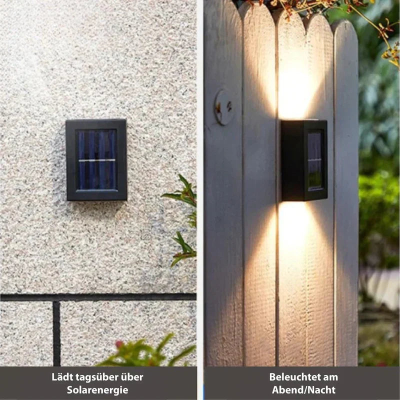 Deluxe Wireless Solar Wall Lights – Outdoor Solar Garden Lighting | IP65 Weatherproof