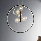 Industrial Glass Pendant Light – Modern Vintage Cage Chandelier | Elegant Ambient Interior Lighting
