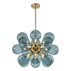 Blue Bubble Cluster Chandelier – Artistic Glass Globe Ceiling Light | Luxury Modern Statement Lighting