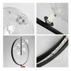 Industrial Glass Pendant Light – Modern Vintage Cage Chandelier | Elegant Ambient Interior Lighting