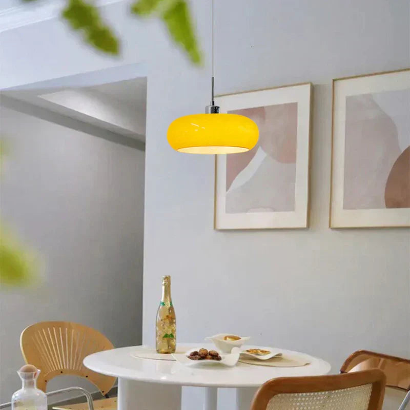 Sculpted Glass Pendant Light – Modern LED Ceiling Lamp | Contemporary Ambient Interior Lighting