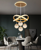 Aurevista LED Pendant Light – Modern Art Deco Hanging Lamp | Elegant Ambient Lighting for Contemporary Interiors