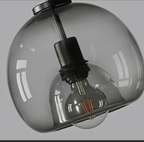 Amber Glass Pendant Light – Modern E26 Ceiling Lamp | Warm Ambient Lighting | Elegant Contemporary Interior Feature