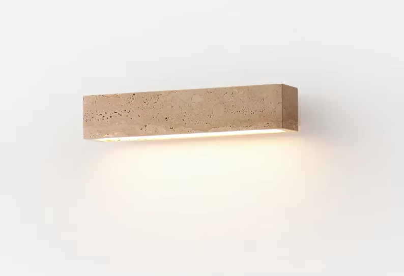 Zenora Stone Wall Light – Wabi-Sabi LED Wall Lamp | Natural Stone Ambient Lighting | Japandi Interior Elegance