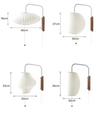 Japandi Silk Wall Light – Handwoven Fabric & Wood Wall Lamp | Soft Ambient Lighting | Contemporary Japanese-Inspired Design