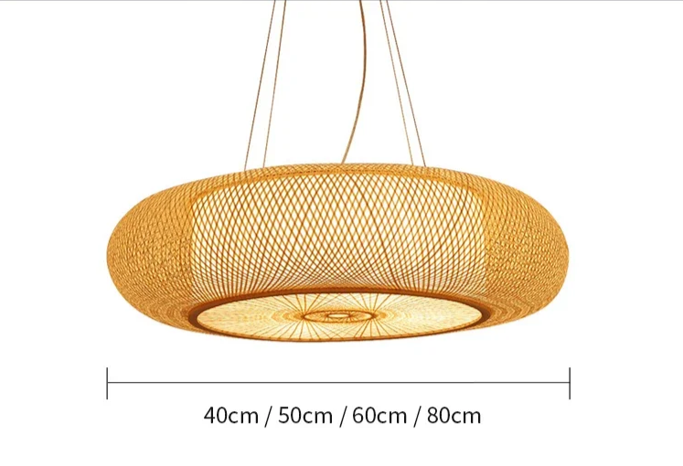 Solmira Rattan Pendant Light – Handwoven Bamboo Hanging Lamp | Natural Boho Lighting for Warm Interiors