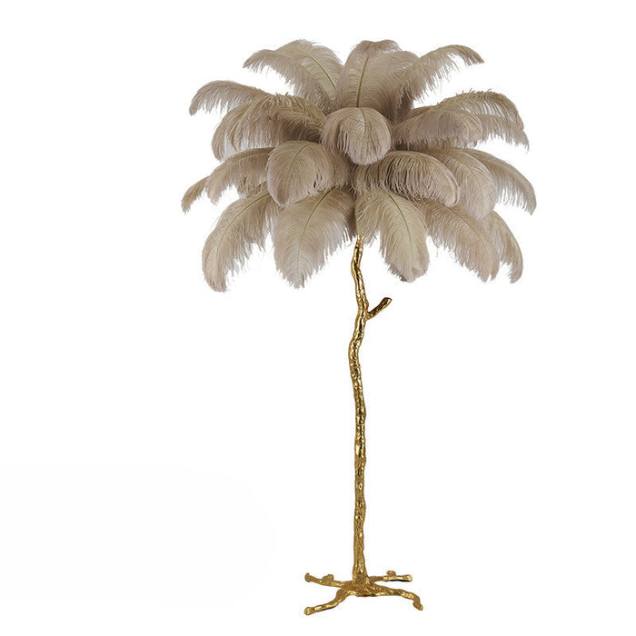 Nordic Ostrich Feather Floor Lamp – Luxury Statement Lighting with Soft Ambient Glow