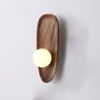 OakAura Wall Light – Natural Wood LED Sconce | Scandinavian Rustic Accent Lighting