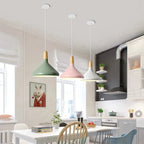 French Macaron Cone Pendant Light – Colourful Modern Hanging Lamp | Elegant Scandinavian Ceiling Lighting