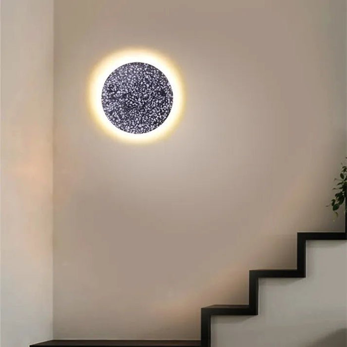 Nordic Terrazzo Wall Light – Scandinavian Marble Wall Lamp | Modern Hallway Lighting | Minimalist Interior Elegance