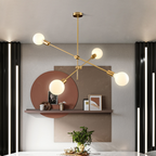 Luccero Sputnik Chandelier – Mid-Century Modern Ceiling Light | Industrial Designer Pendant for Contemporary Interiors