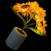 SunBloom LED Table Lamp – Rechargeable Sunflower Light | Decorative Ambient Lighting for Modern Interiors