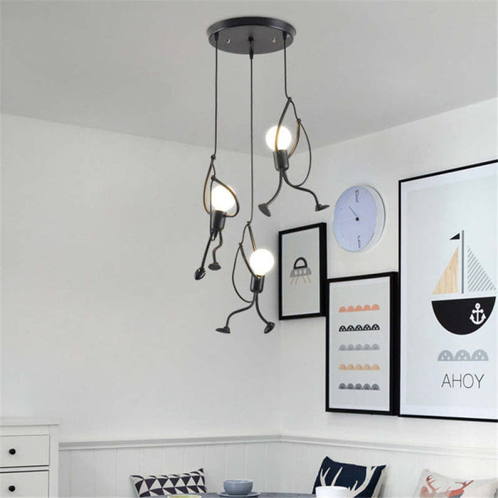 Doll Pendant Light – Playful Character Hanging Lamp | Fun Decorative Lighting for Creative Interiors