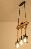 Vintage Farmhouse Chandelier – Five-Light Industrial Pendant | Rustic Café & Restaurant Lighting | Americana-Inspired Statement Piece
