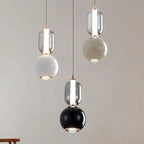 Nordic Glass Pendant Light – Modern Iron Hanging Lamp | Scandinavian Minimalist Interior Lighting