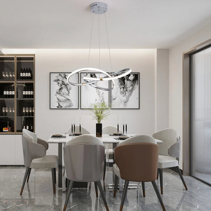 Marion LED Chandelier – Modern Black Luxury Ceiling Light | Compact Designer Statement Lighting
