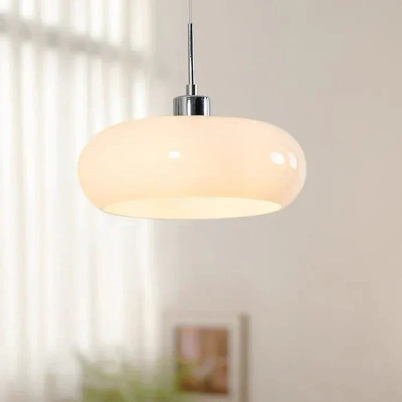 Sculpted Glass Pendant Light – Modern LED Ceiling Lamp | Contemporary Ambient Interior Lighting
