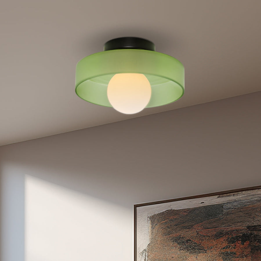 Orbessa Round Ceiling Light – Modern Glass Flush Mount Lamp | Minimalist Interior Lighting for Contemporary Spaces