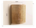 Natura Weave Wall Light – Handcrafted Rattan Wall Lamp | Rustic Ambient Lighting | Natural Home Décor