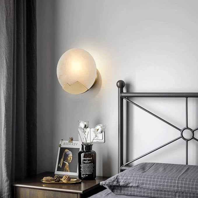 Scandinavian Minimalist Marble Wall Lamp – Refined Luxury with Nordic Simplicity