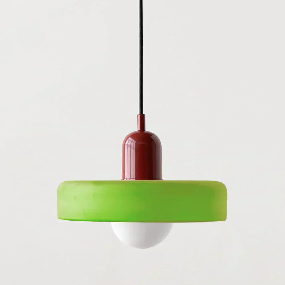Bauhaus Stained Glass Pendant Light – Modern Artistic Hanging Lamp | Retro Designer Interior Lighting