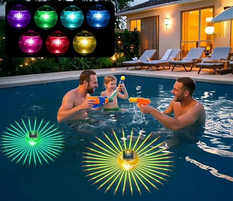 LumiWave Solar Floating Pool Light – RGB Waterproof Garden & Pool Lamp | Colour-Changing Outdoor Ambience