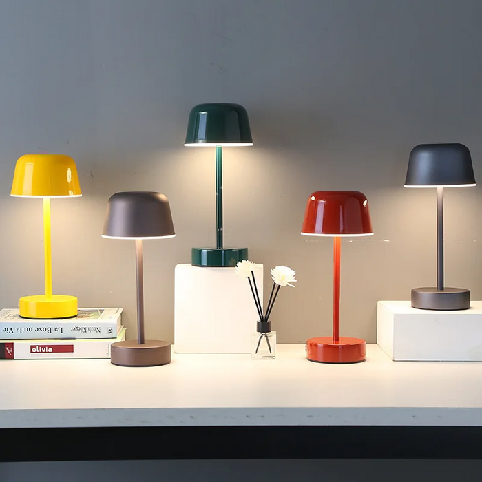 LumaGlow Rechargeable LED Table Lamp – Cordless Ambient Lighting | Dimmable Modern Metal Lamp