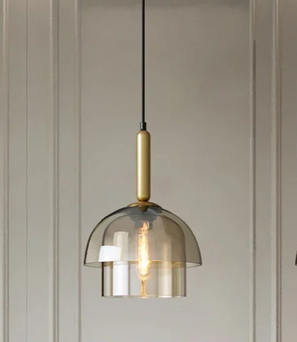 Champagne Glass Pendant Light – Vintage LED Ceiling Lamp | Elegant Ambient Lighting | Timeless Statement Fixture