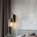 Heritage Glow Wall Light – Vintage Ribbed Glass Sconce | Elegant E27 Accent Lighting