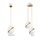 Crescent Globe Pendant Light – Modern Brass & Acrylic Chandelier | Luxury Ambient Ceiling Lighting