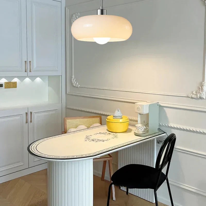 Sculpted Glass Pendant Light – Modern LED Ceiling Lamp | Contemporary Ambient Interior Lighting