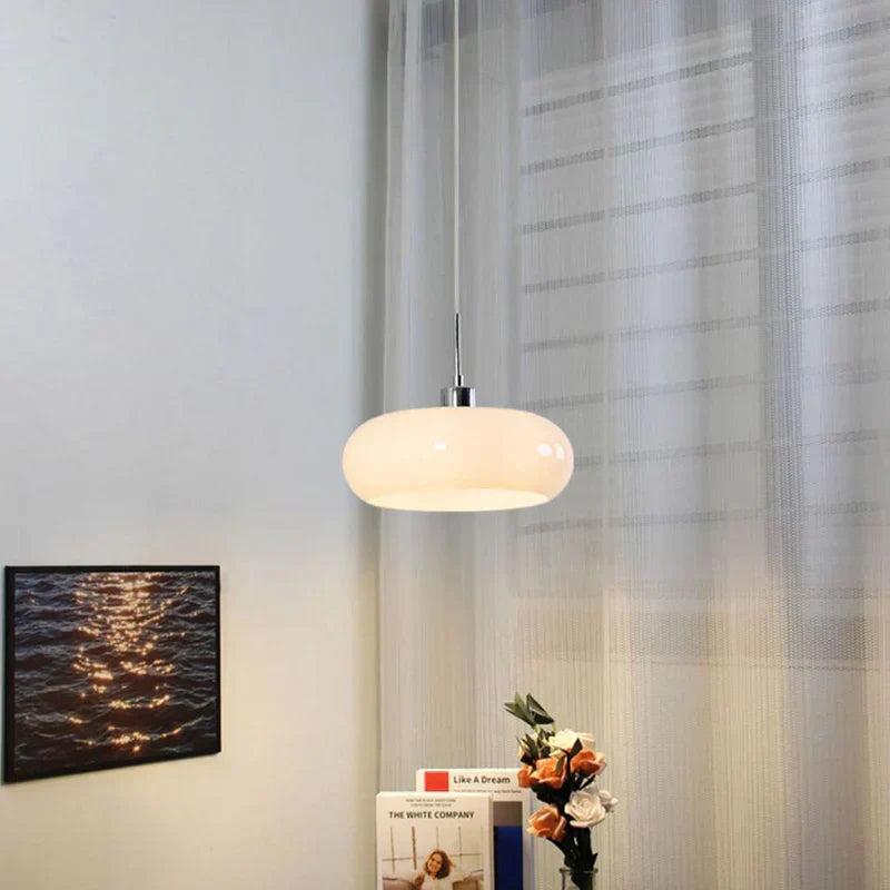Sculpted Glass Pendant Light – Modern LED Ceiling Lamp | Contemporary Ambient Interior Lighting