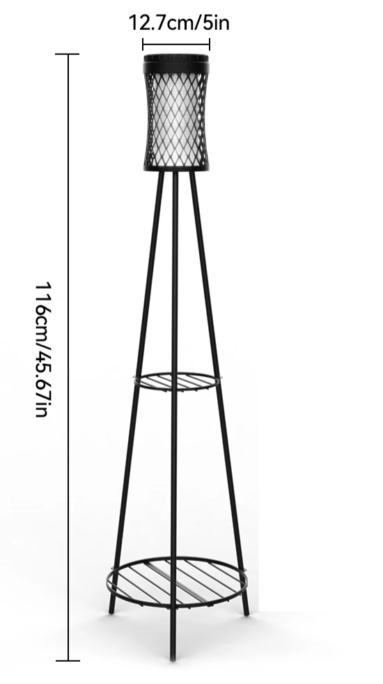 Florenza Lantern Stand – Solar Garden Light with Planter Holder | Decorative Outdoor Lighting for Gardens, Balconies & Terraces