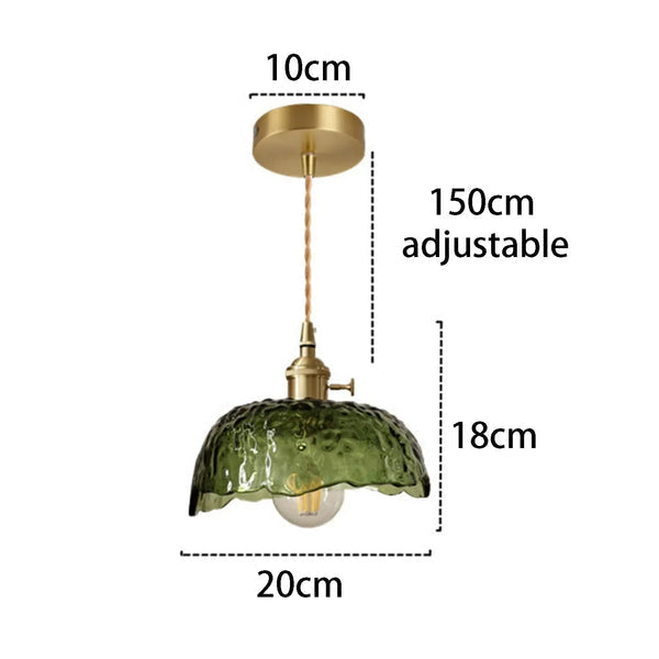 Brass Glass Pendant Light – Modern Elegant Hanging Lamp | Contemporary Ambient Interior Lighting