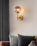 AuroraSphere Wall Light – Nordic Glass Globe LED Wall Lamp | Modern Ambient Lighting for Bedrooms & Bathrooms