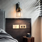 Heritage Glow Wall Light – Vintage Ribbed Glass Sconce | Elegant E27 Accent Lighting