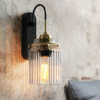 Heritage Glow Wall Light – Vintage Ribbed Glass Sconce | Elegant E27 Accent Lighting