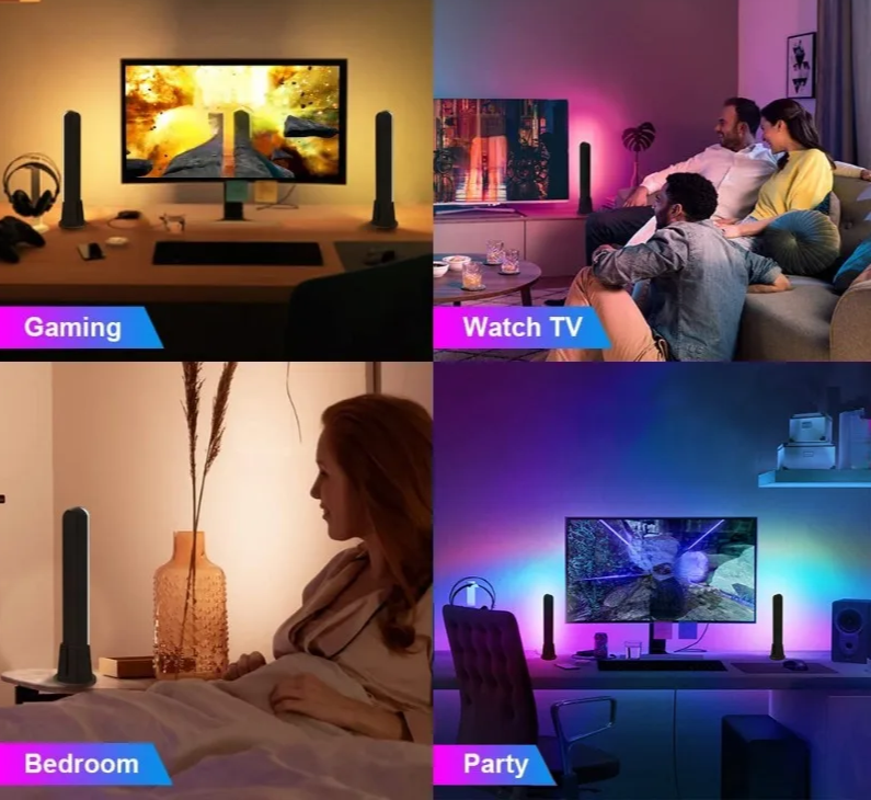 GlowBeat LED Music Rhythm Lamp – Sound Reactive Ambient Table Lamp with Remote Control