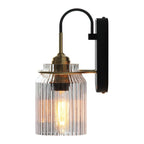 Heritage Glow Wall Light – Vintage Ribbed Glass Sconce | Elegant E27 Accent Lighting