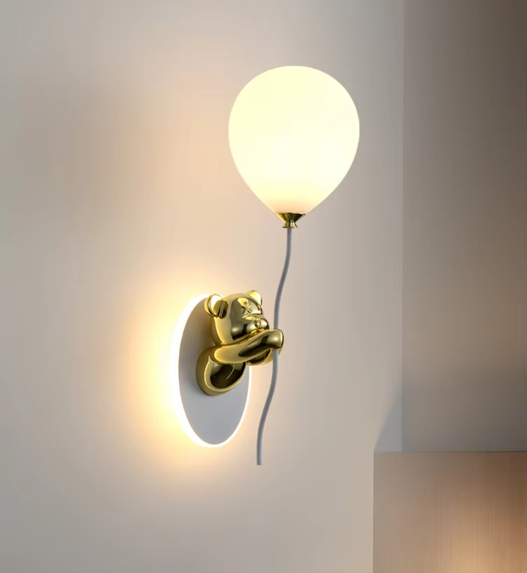 BearHaven Wall Light – Children's LED Bear Lamp | Nursery Wall Lighting | Playful Bedroom Décor